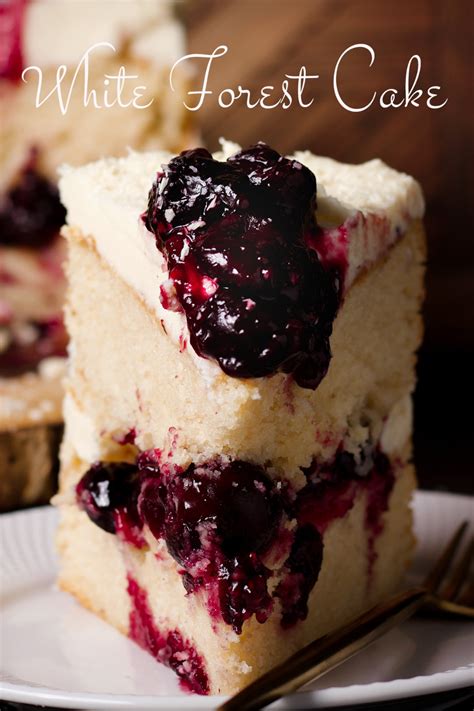 White Forest Cake with White Chocolate Ganache.